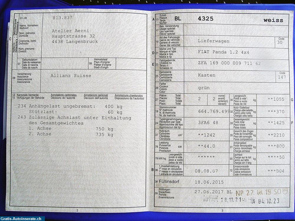 Bild 6: Occasion Fiat Panda Allrad Geländewagen