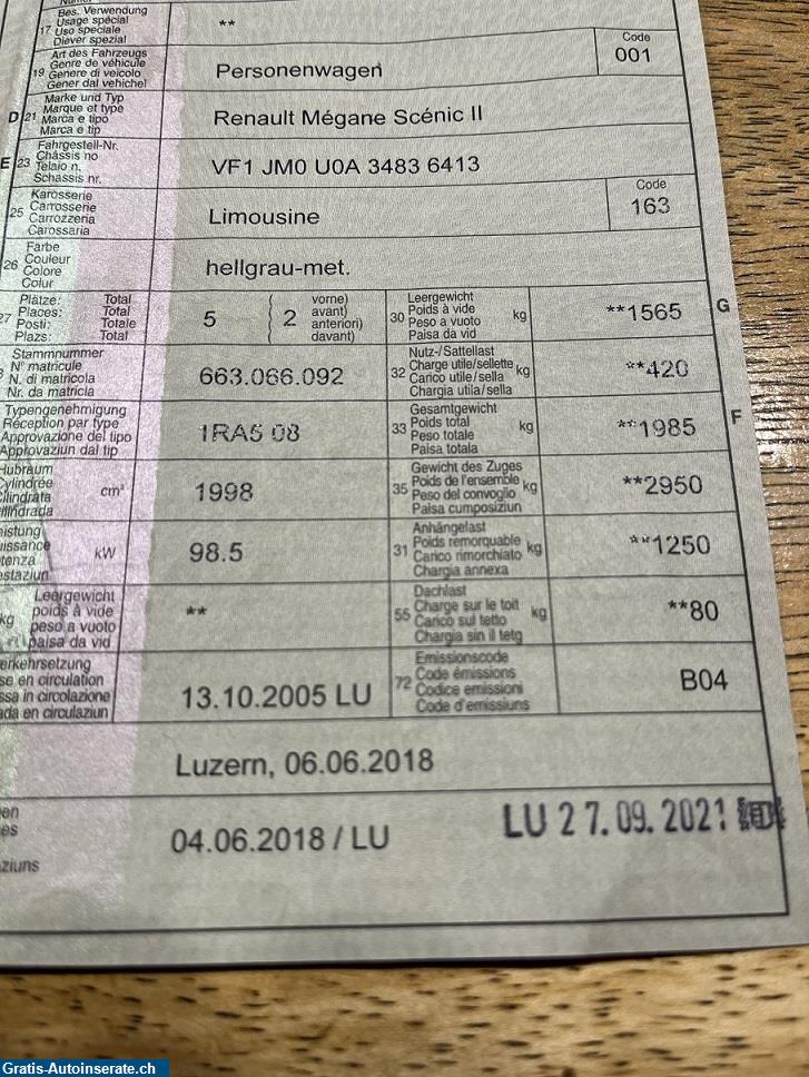 Bild 2: Vorführwagen Renault Renault Scenic Minivan mit Anhängehaken, 8-fach bereift Minivan