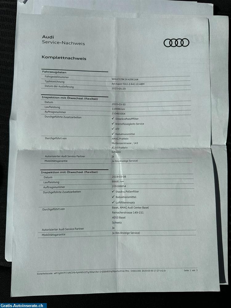 Bild 19: Occasion Audi A4 Avant 2.0 TDI Attraction multitronic Kombi
