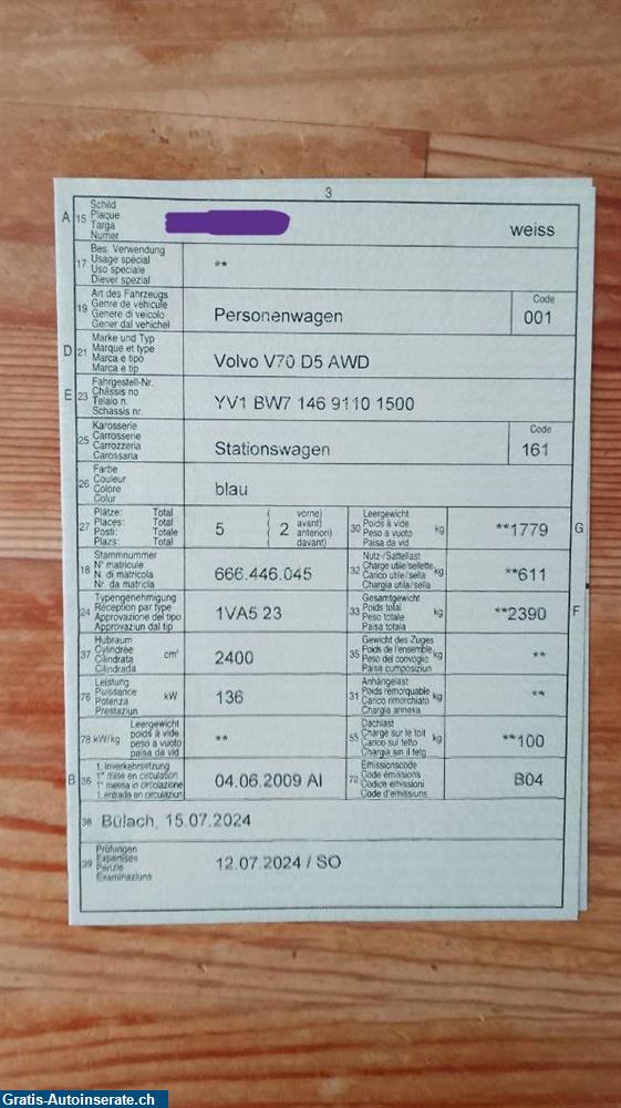 Bild 8: Occasion Volvo Volvo V70  D5 AWD Kombi