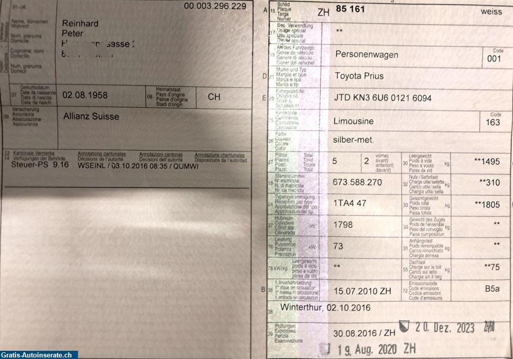 Bild 2: Occasion Toyota Prius Hybrid Limousine