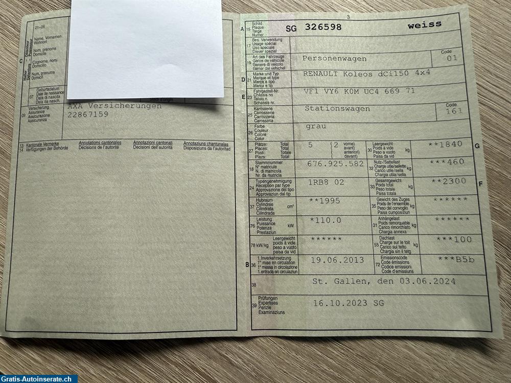 Bild 4: Occasion Renault Koleos 2.0 dCi Bose 4x4 Automatic Geländewagen