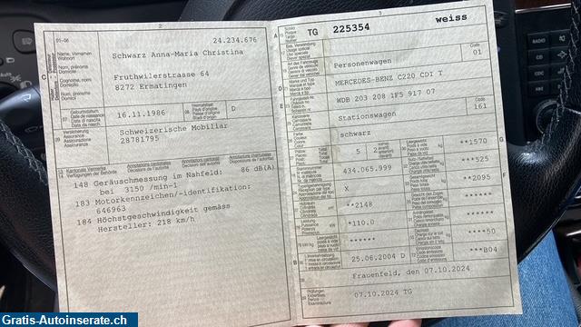 Bild 6: Occasion Mercedes-Benz C220 cdi Diesel Kombi