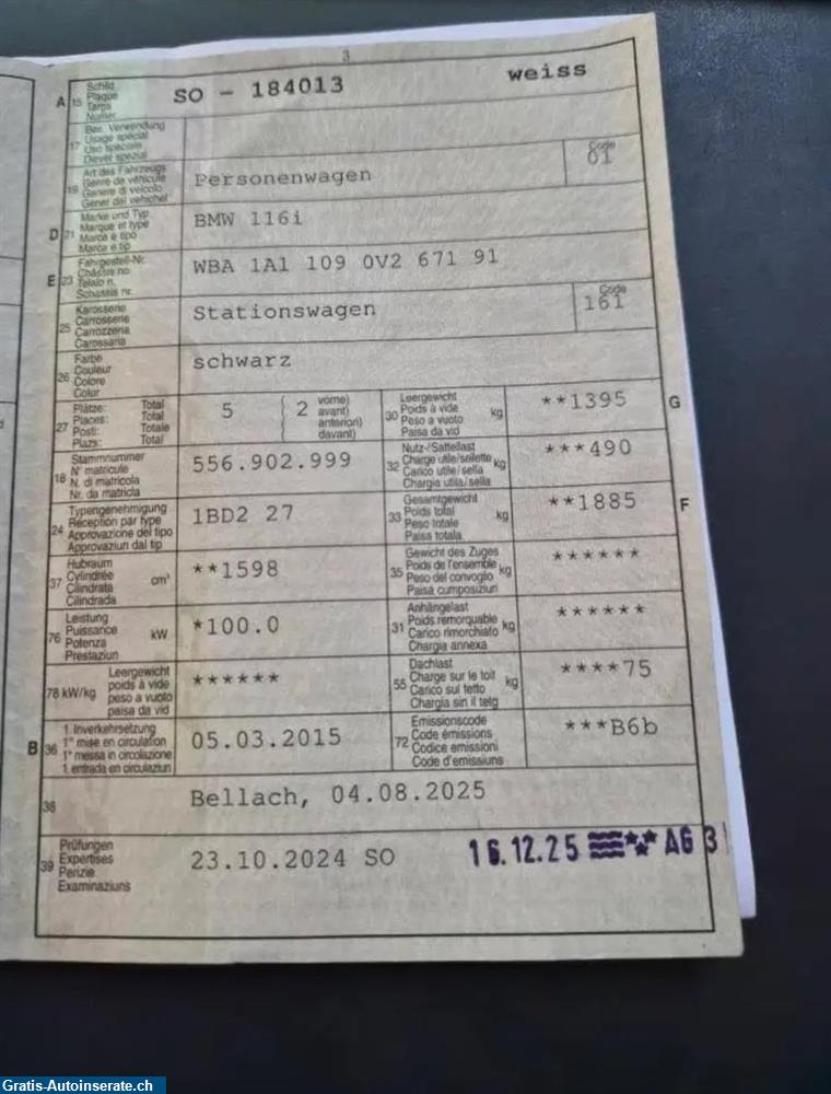 Bild 10: Occasion BMW 116i Limousine