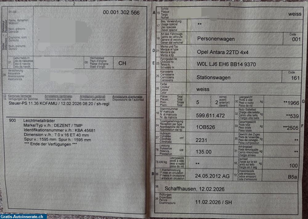 Bild 3: Occasion Opel Antara Geländewagen