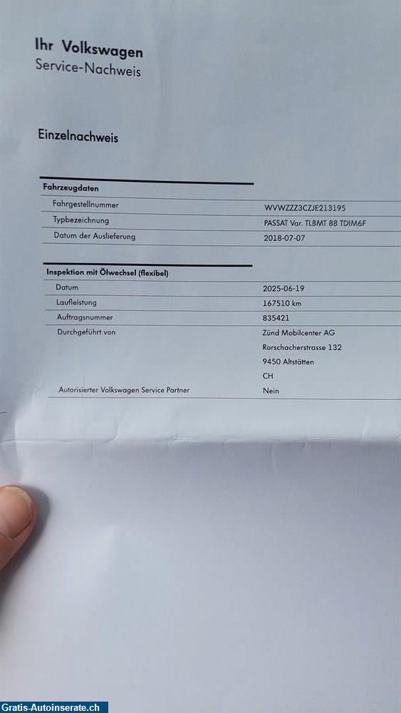 Bild 9: Occasion VW Passat 1.6 TDI Variant Kombi